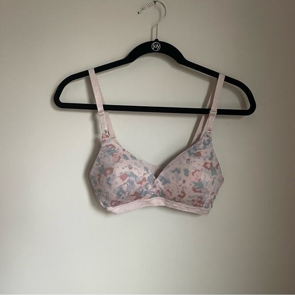 Warner's Pink and Blue Bra with Underwire Support - Picture 1 of 5